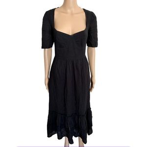 FREE PEOPLE Black Heart Shape Neckline Crisscross Back NWT Dress Size M